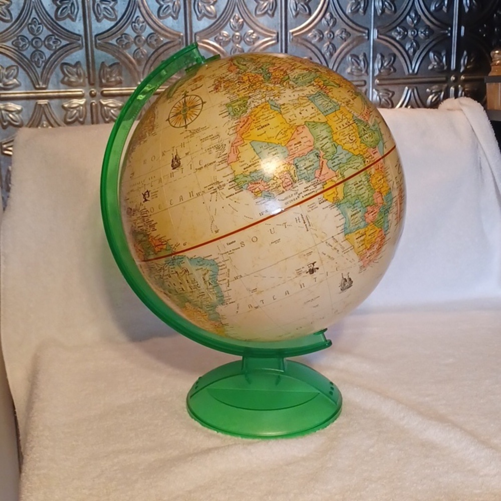 Globemaster 12 inch diameter globe, brown globe, office library decor, Home Deco